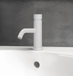 Waterevolution Flow Fonteinkraan zelfsluitend mat wit T110TPBR