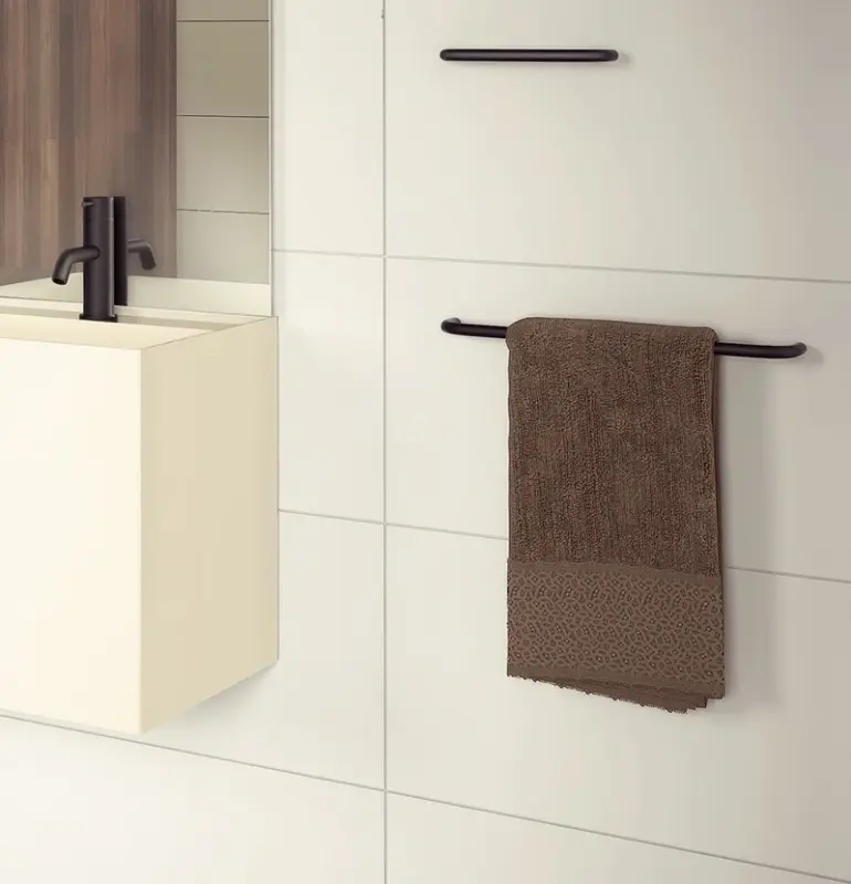 Waterevolution flow handdoekhouder 60 cm mat črna A112PR