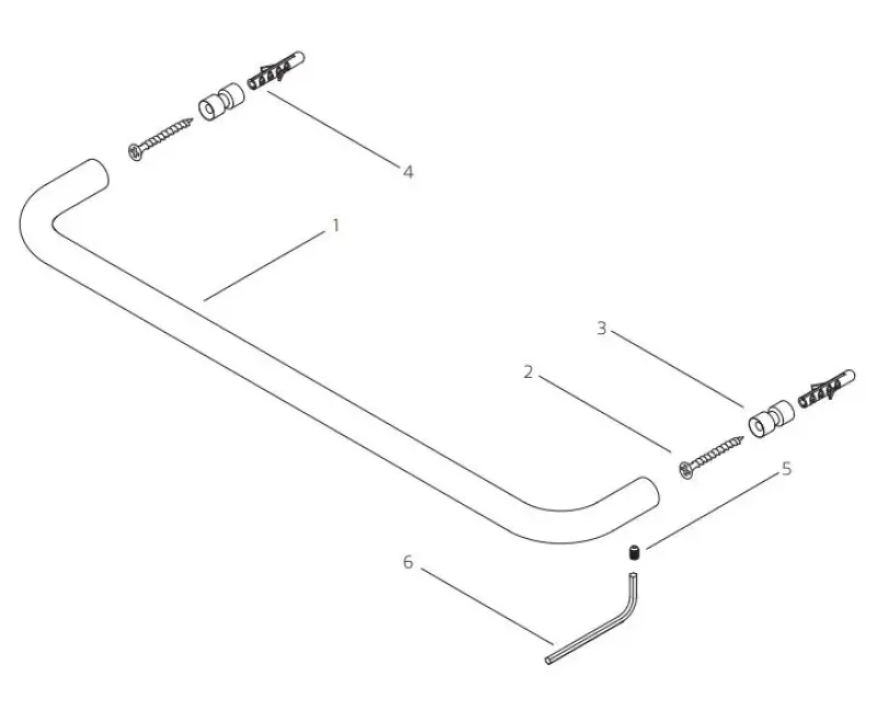 Waterevolution flow handdoekhouder 60 cm mat črna A112PR