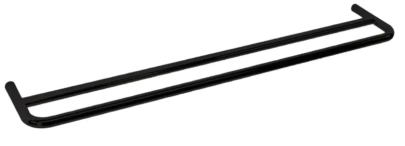 Waterevolution flow dubbele handdoekhouder 60 cm mat črna A112DPR