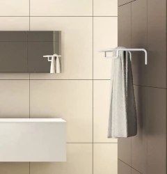 Waterevolution Flow handdoekhouder mat wit A118BR