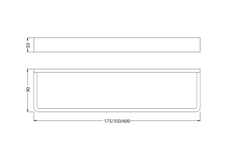 Waterevolution Deep handdoekhouder 17,5 cm mat wit A210BR