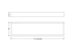 Waterevolution Deep brisač držalo 60 cm mat črna A212PR