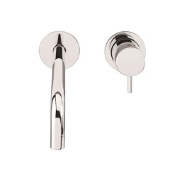 Waterevolution Flow ingebouwde wastafelkraan chroom uitloop 15 cm T116B01-15