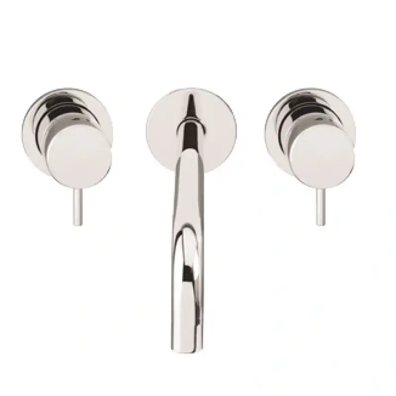 Waterevolution Flow 3-luknjasta vgradna pipa za umivalnik, krom, z izlivom 21 cm T1163F01-21