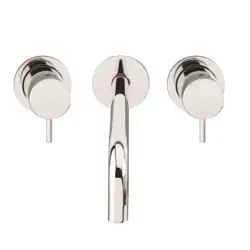 Waterevolution Flow 3-luknjasta vgradna umivalniška pipa krom z izlivom 15 cm T1163F01-15