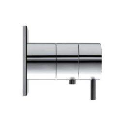 Waterevolution Flow vgradni tuš termostat okrogla rozeta krom T142TB01