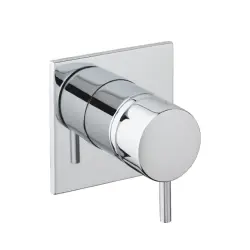 Waterevolution Flow inbouw 3-smerni preklopnik okrogla rozeta mat črna T1483SPR