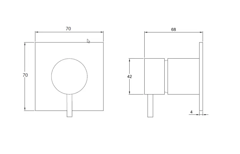Waterevolution Flow inbouw 3-smerni preklopnik okrogla rozeta mat črna T1483SPR
