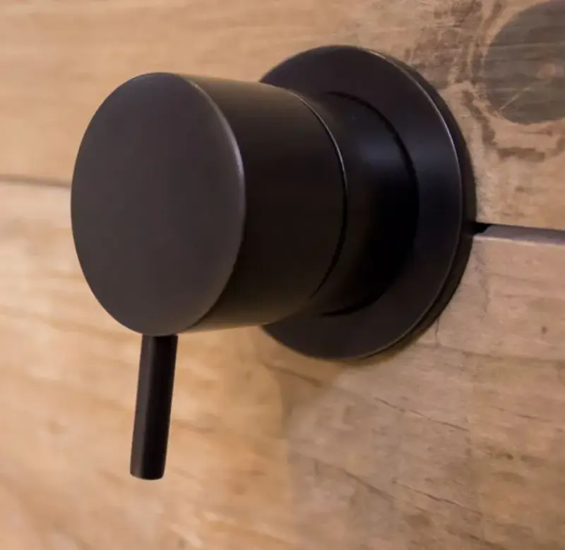 Waterevolution Flow inbouw 3-smerni preklopnik okrogla rozeta mat črna T1483SPR