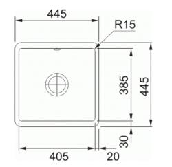 Franke pomivalno korito Fraceram Kubus KBK 110.40 Onyx vgradno 1260335878