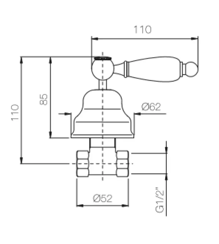 PB klasična vgradna pipa s keramičnim ventilom z belo ročico RVS 1208854672