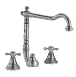 PB klasična 3-luknjasta umivalniška pipa z zvezdastimi ročaji, izliv 18,5 cm Krom 1208854922