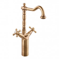 PB klasična povišana umivalniška pipa z zvezdnimi gumbi, izliv 18 cm, Bron 1208854992