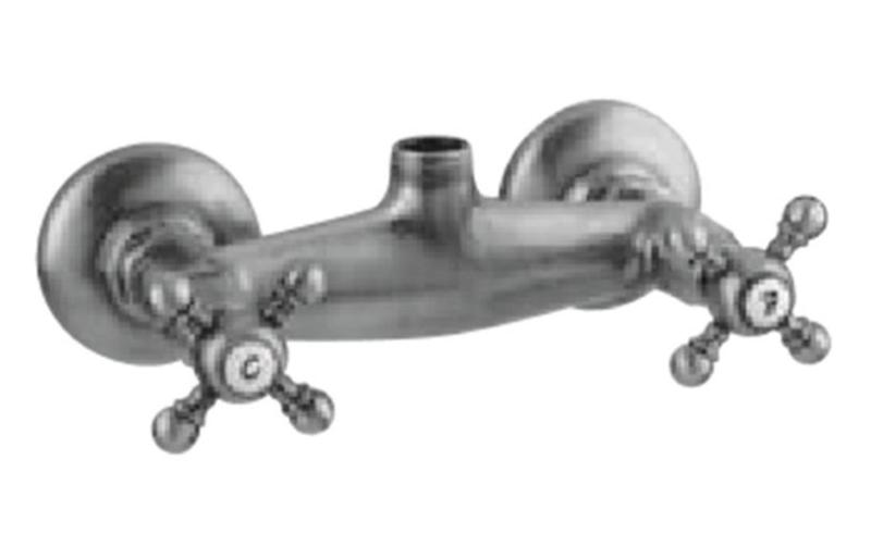 PB klasična pipa, nadgradna pršna mešalna pipa s križnimi ročaji, nerjavno jeklo, zgornji priključek 1208855322