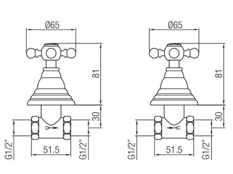 PB klasična vgradna prha z zvezdastimi gumbi Krom 1208855332