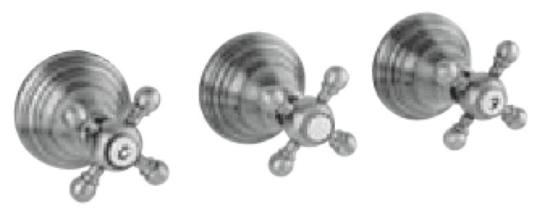 PB klasična 2-smerna vgradna tuš garnitura s preklopnikom in zvezdnimi gumbi RVS 1208855382