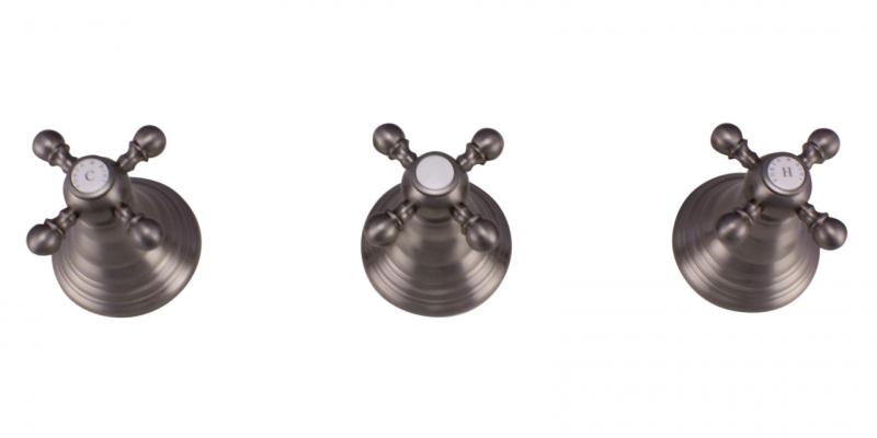 PB klasična 2-smerna vgradna tuš garnitura s preklopnikom in zvezdnimi gumbi RVS 1208855382