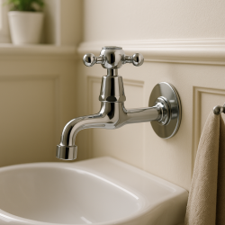 PB klasična stenska fontanska pipa s zvezdastim gumbom za hladno vodo krom 1208855592