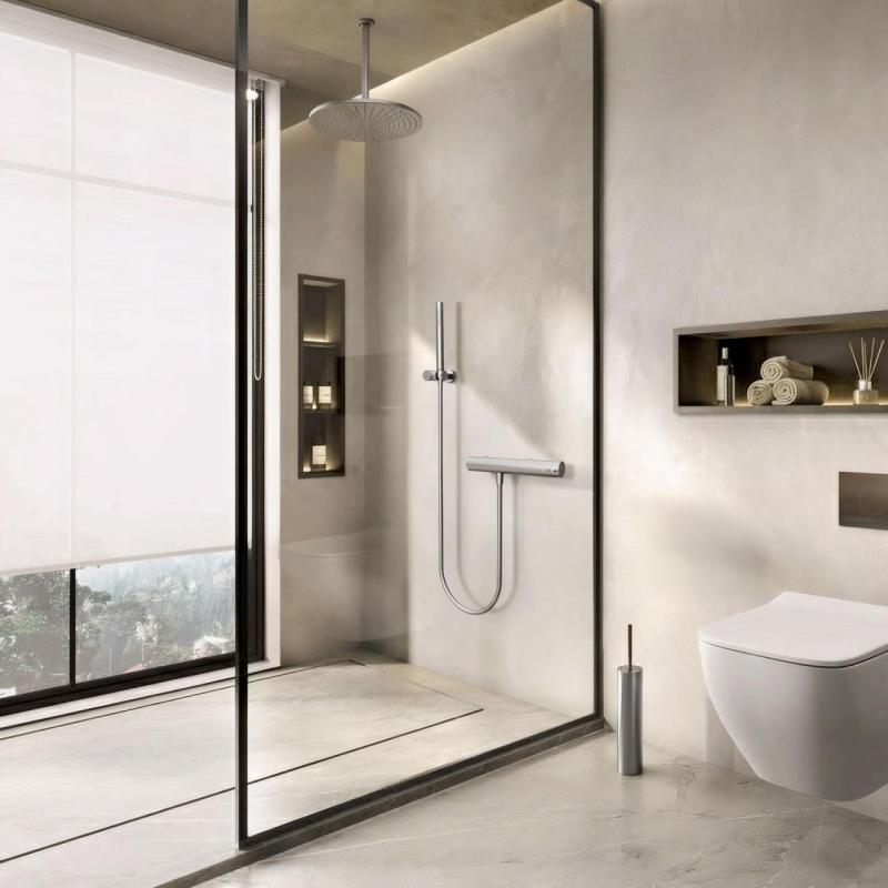 Waterevolution Flow prheostatska tuš armatura z garnituro za prhanje RVS T140TIE