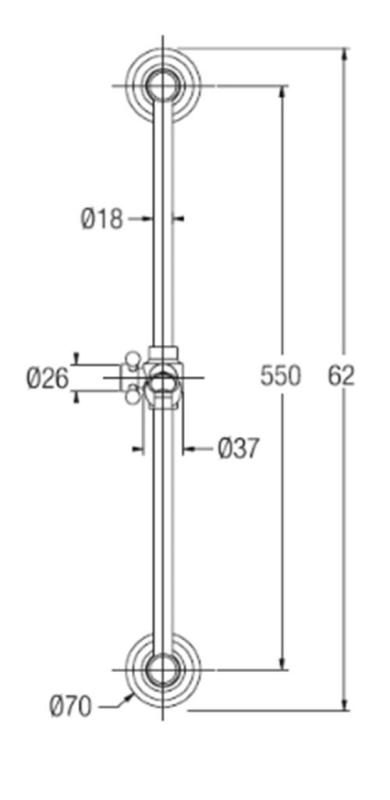 PB klasični komplet drsne palice s ročno prho in pršno cevjo RVS 1208899112