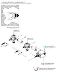 Waterevolution Flow vgrajeni tuš termostat s 3 ventili mat črna 1208916232