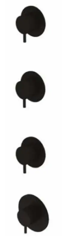 Waterevolution Flow vgrajeni tuš termostat s 3 ventili mat črna 1208916232