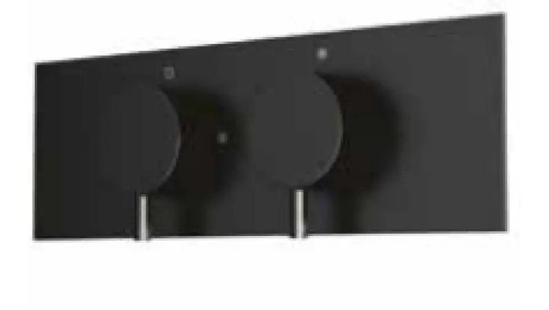 Waterevolution Flow vgradni pršni termostat z 1 zapornim ventilom in zadnjo ploščo mat črna 1208916262