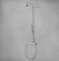 Waterevolution Flow tuš kombinacija s termostatom in deževnim tušem Brušeni medenina T141TBB