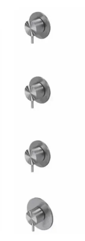 Waterevolution Flow vgradni pršni termostat s 3 zapornimi ventili popolnoma iz nerjavečega jekla 1208916492