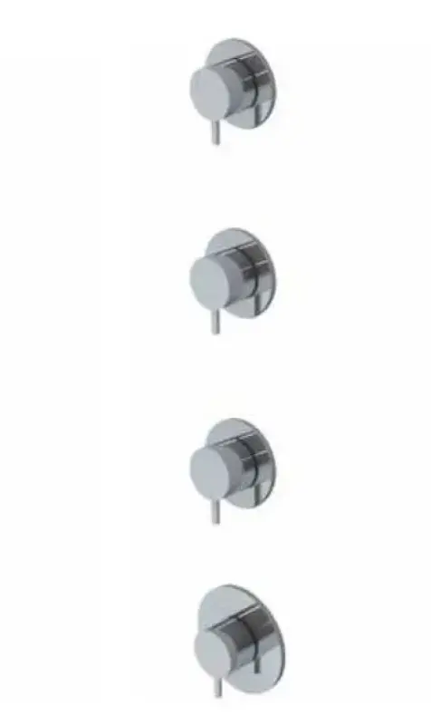 Waterevolution Flow vgradni pršni termostat s 3 zapornimi ventili krom 1208916502