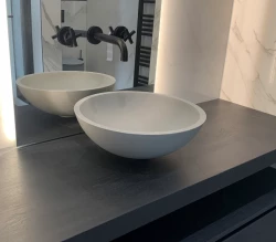 Solid-S Pure Ugradni umivalnik, okrogel, mat svetlo siva, Š41 x V14 cm, brez prelivne odprtine 1208919566