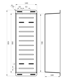 Lorreine Colan vstavna posoda za ostanke RVS mat črna Black 1208920470