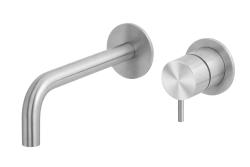 Waterevolution Flow vgradna pipa za umivalnik, v celoti iz nerjavečega jekla T116BIEV2 z izlivom 15 cm