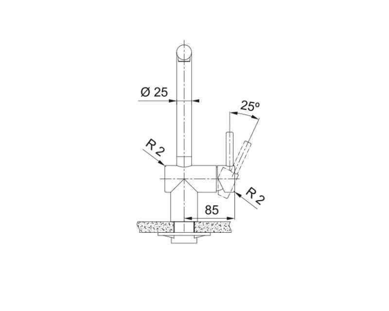 Franke Atlas Neo keukenmengkraan draaibare uitloop geborsteld mat zwart 115.0550.424