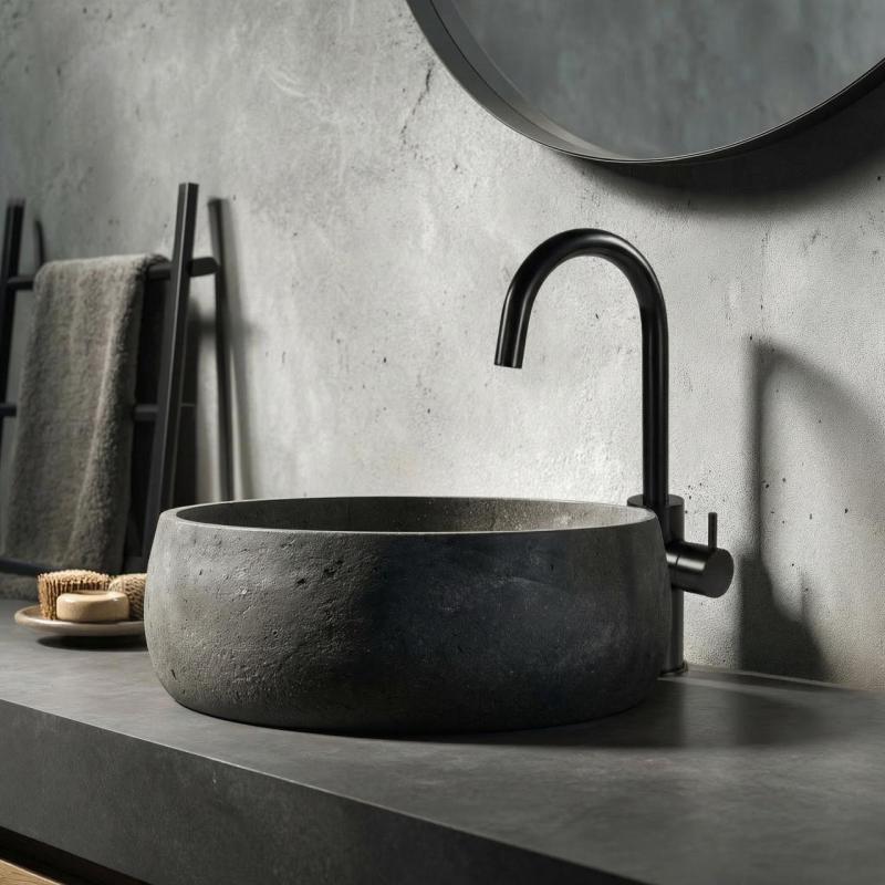 Waterevolution Flow umivalnikova armatura visok model mat črna T1121FUPR