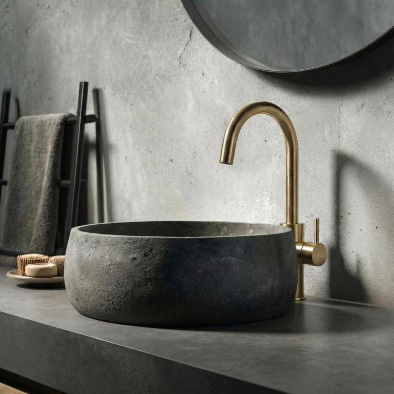 Waterevolution Flow umivalna pipa visok model brušeni medenina T1121FULE