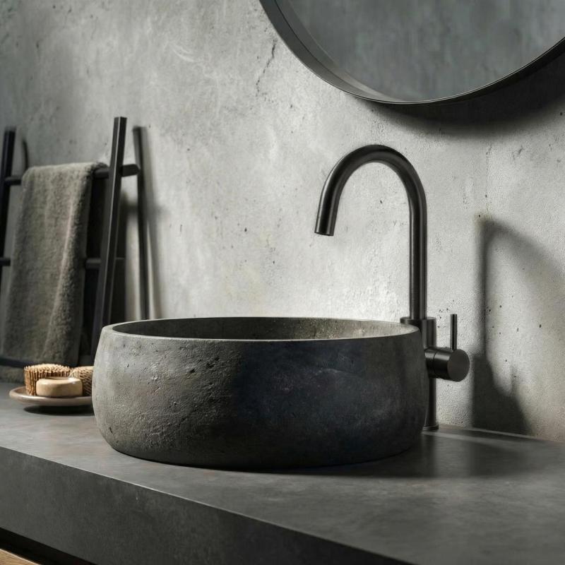 Waterevolution Flow umivalnikova pipa visoki model PVD gun metal T1121FUGME