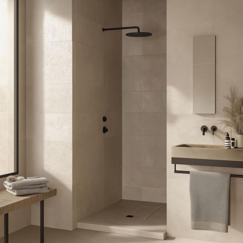 Waterevolution Flow vgrajeni pršni termostat s 1 zapornim ventilom mat črna 1208920977