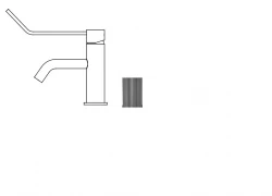 Waterevolution Flow wastafelarmatur inclusief klikplug PVD kanonmetaal T111GME