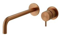 Waterevolution Flow Vgradna umivalna pipa PVD brušena baker z izlivom 21 cm T116BCPE-21