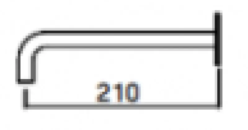 Waterevolution Flow vgradna pipa za umivalnik PVD belo zlato z izlivom 21 cm T116BWGE-21