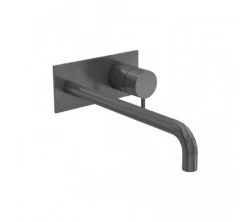 Waterevolution Flow inbouw wastafelkraan met afdekplaat PVD Gun Metal met uitloop 21 cm T1161GME-21

Sloveens: Waterevolution Flow vgradna umivalniška pipa z rozetno PVD Gun Metal z izlivom 2