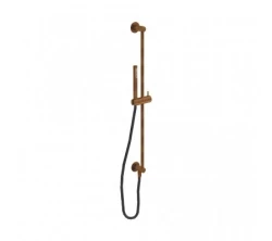 Waterevolution Flow glijstangset met handdouche 800 mm Brušeni baker T1661CPE
