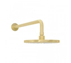 Waterevolution Flow glavna prha 200mm z zidnim priključkom Light Gold T1641WGE