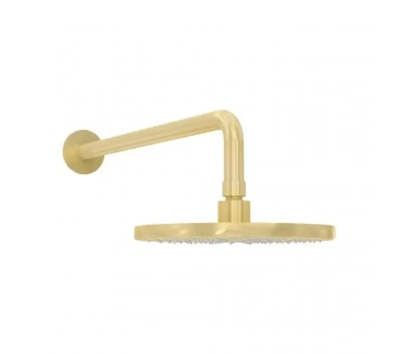 Waterevolution Flow glavna prha 200mm z zidnim priključkom Light Gold T1641WGE