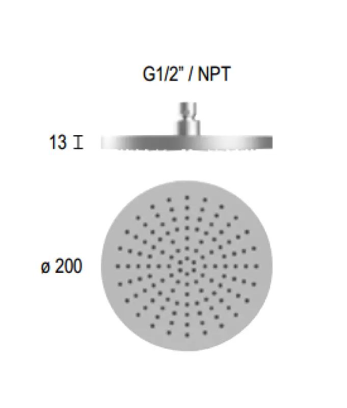 SB Round 316 Deurregendouche hoofddouche 20 cm PVD gun metal 1208946727