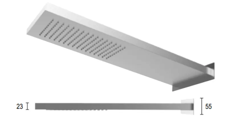 SB Square 316 Deževna prha z zidno povezavo, glava prhe popolnoma iz nerjavnega jekla 1208946748