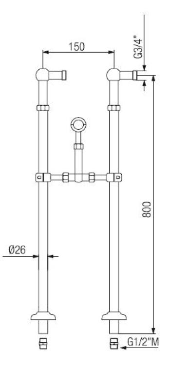 PB Prosta stoječa kopalniška pipa nostalgična zvezdasti ročaji Bron 6000