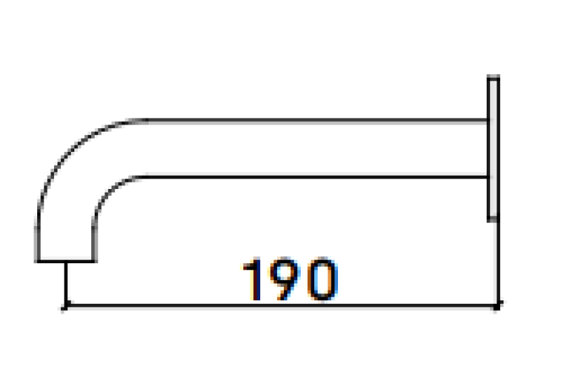 Waterevolution Flow baduitloop 19 cm, volledig RVS T167119IE